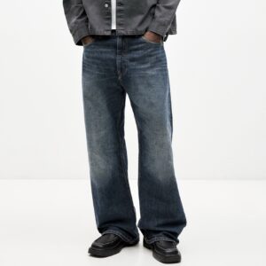 Pull&Bear Bootcut jeans - dark-blue denim